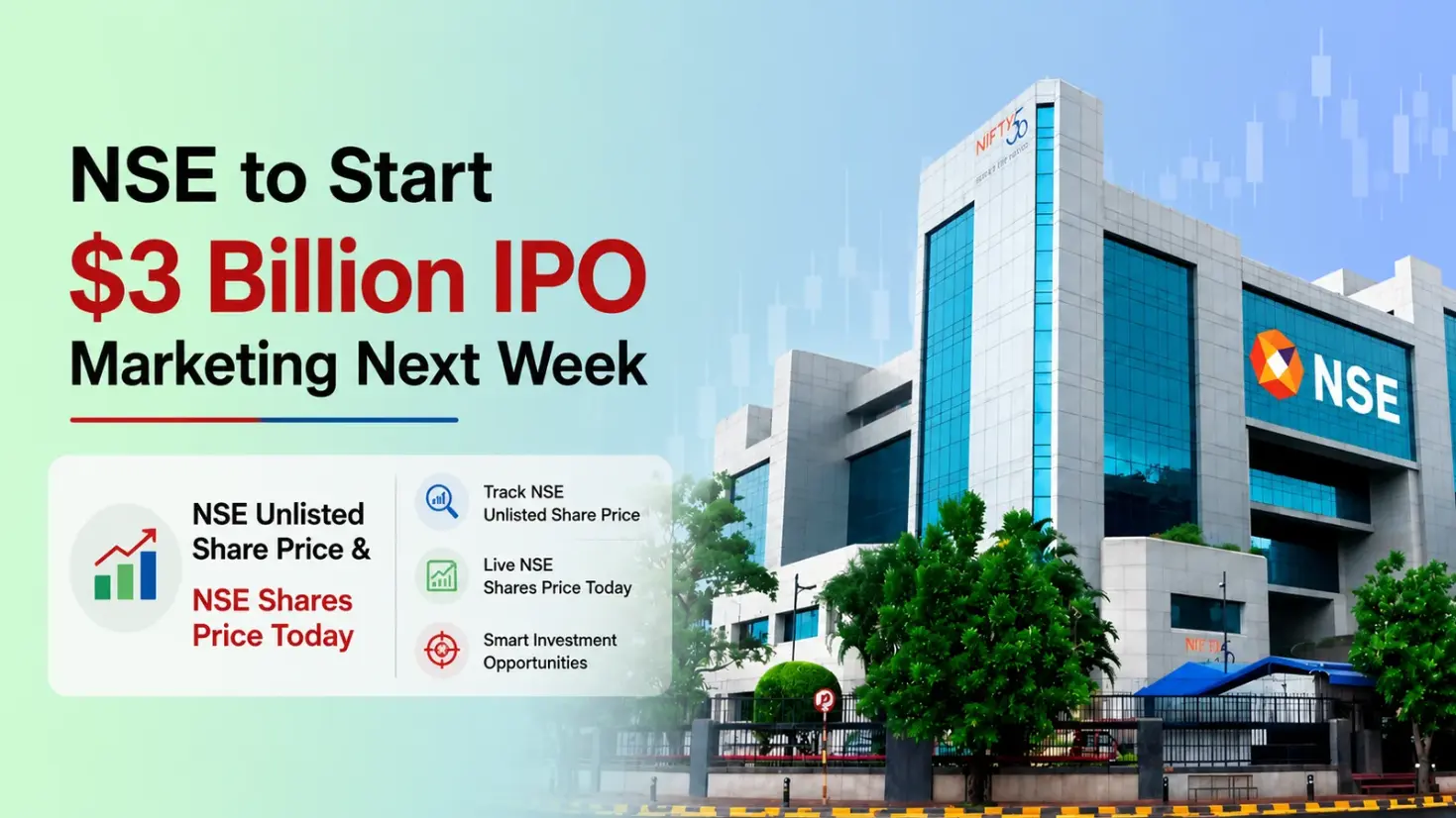 NSE to Start $3 Billion IPO Marketing Next Week | NSE Unlisted Share Price & NSE Share Price Today.