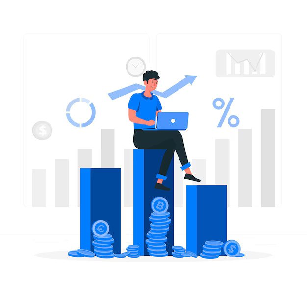 Investment data concept illustration
