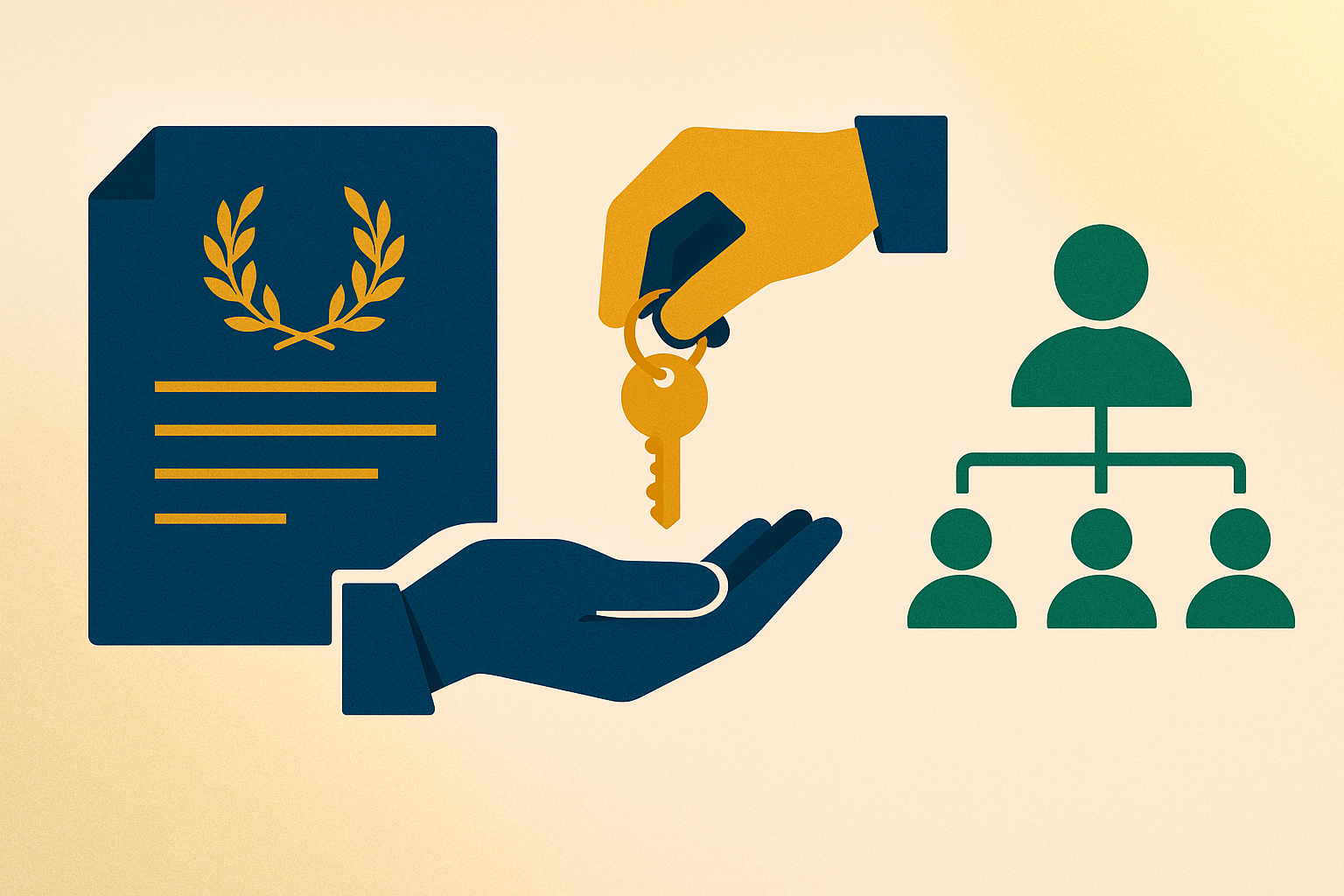 Illustrative graphic showing estate planning, asset transfer, and family governance for generational wealth preservation in India