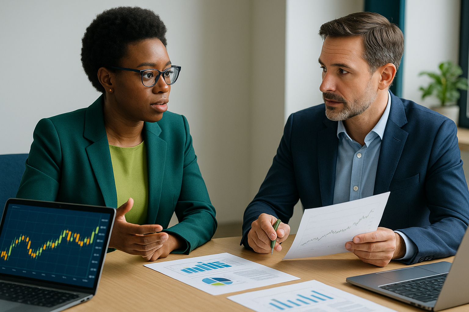 Business professionals discussing unlisted shares transactions in a modern office environment illustrating trusted buying and selling practices in India