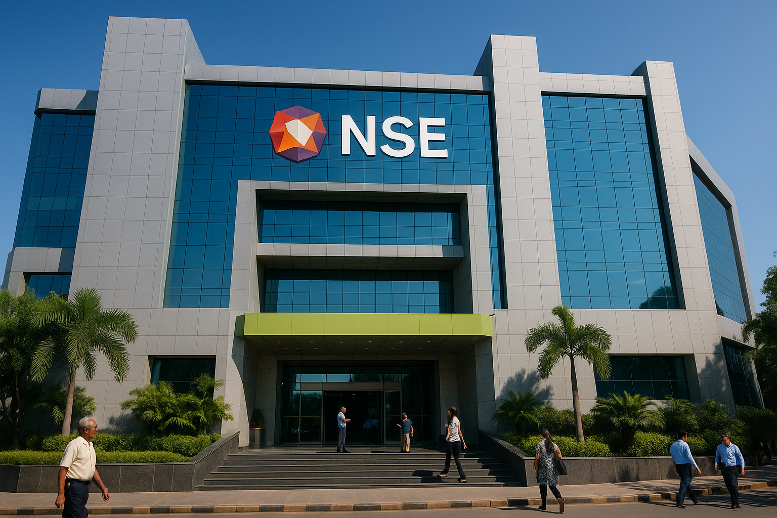 Exterior view of the National Stock Exchange of India building highlighting India's financial market infrastructure relevant to investing in unlisted shares