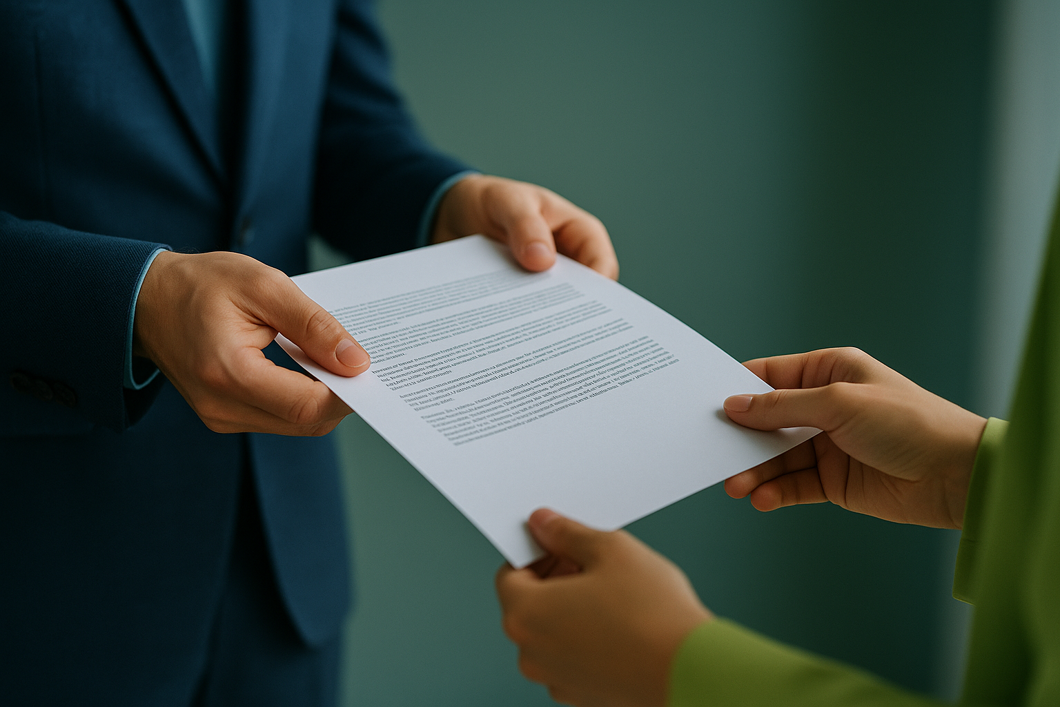 Close-up of hands exchanging share transfer documents symbolizing unlisted share transactions in India